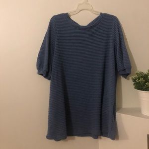 Blue bubble sleeve t shirt!